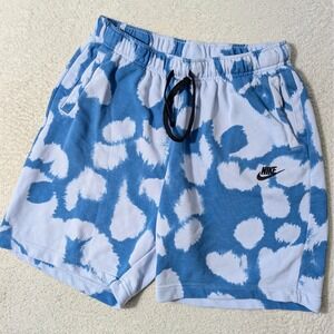 Nike Sportswear Shorts Mens L Blue White Cloud Tie Dye French Terry DM6913-548